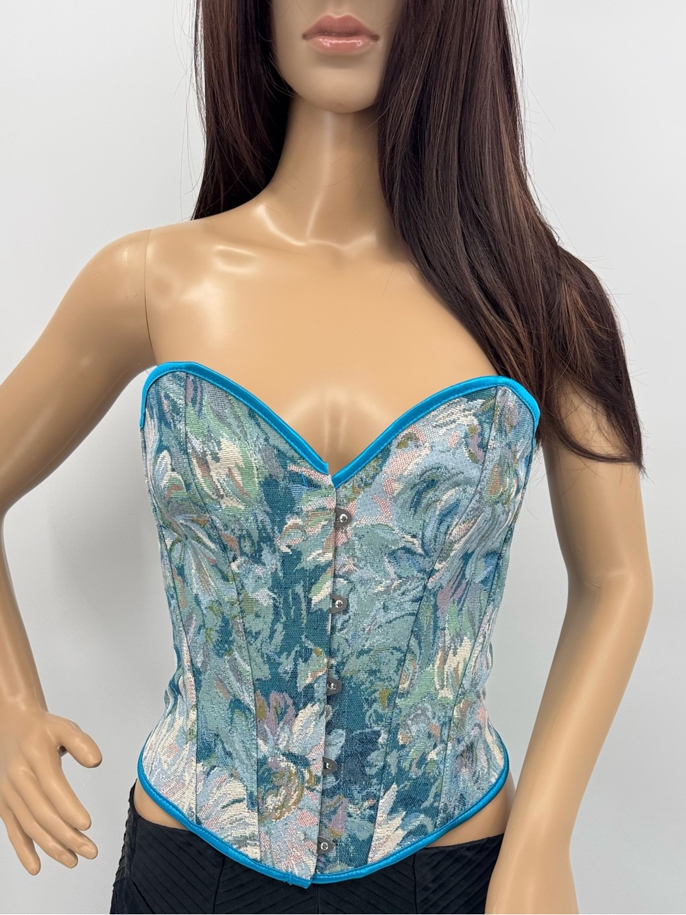 Vintage Y2K Coquette Victorian Edwardian Regency Fairy Tapestry Bustier Corset